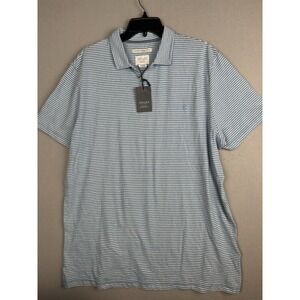 Joules Polo Shirt Men's XL Blue Stripe Summer Loving Linen 4124